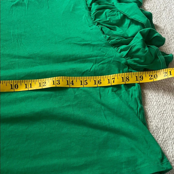 Zara Green Ruffle Sleeve Blouse - Picture 3 of 3